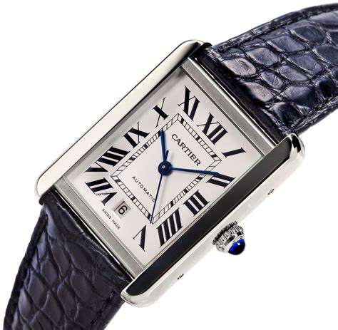 cartier tank hombre|cartier tank watch men's large.